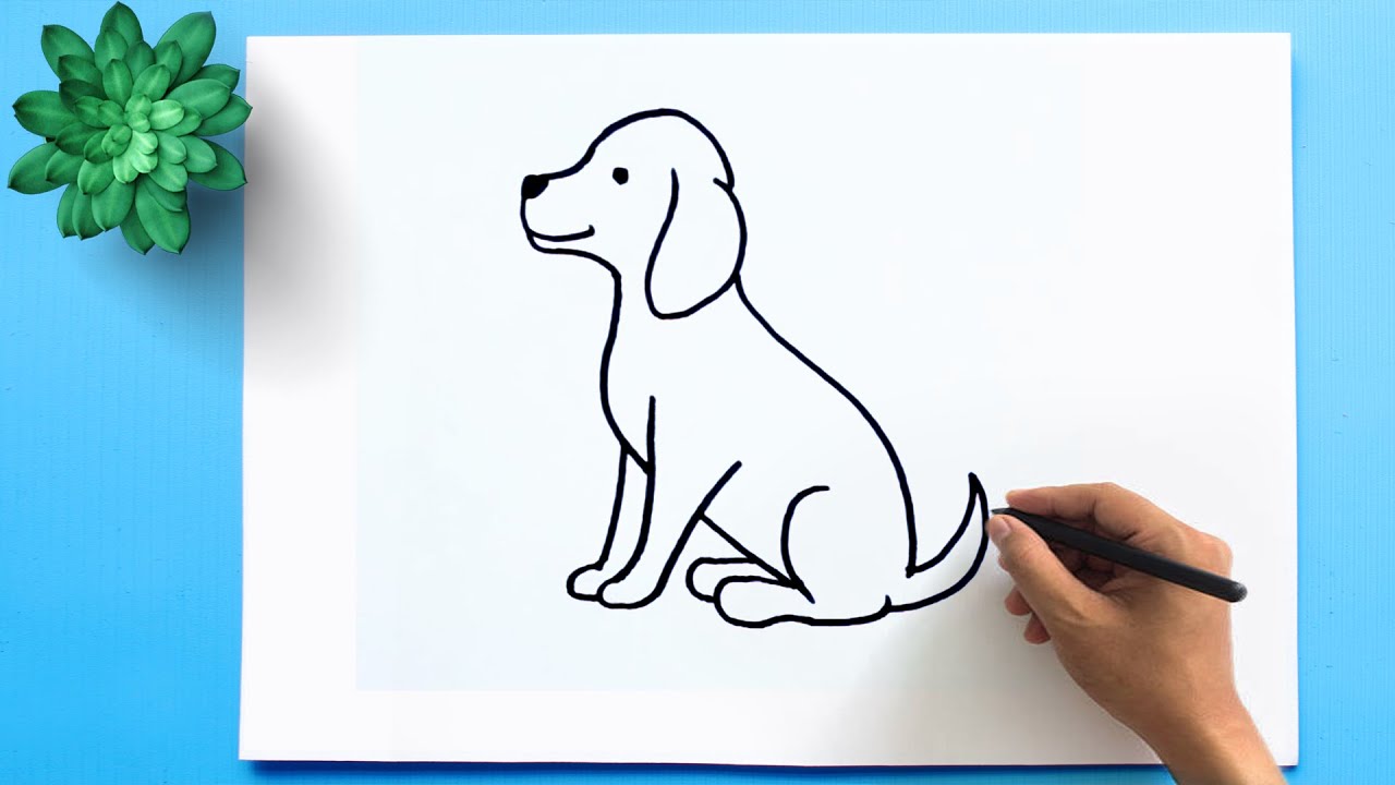 dog to draw easy