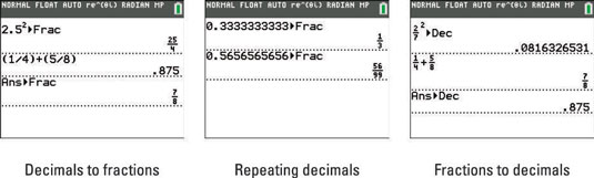 how to convert decimal to fraction on ti-84