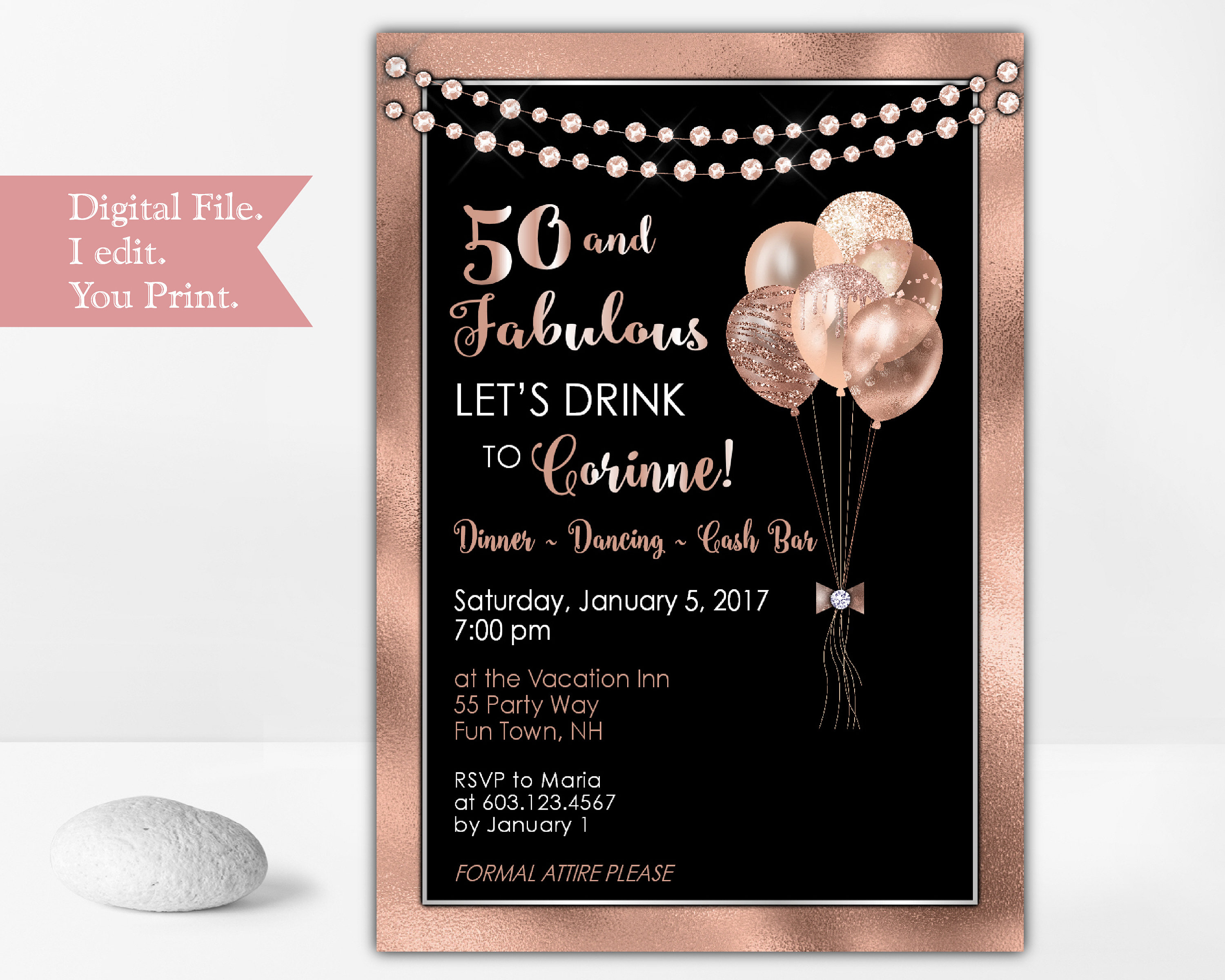 50th birthday invite