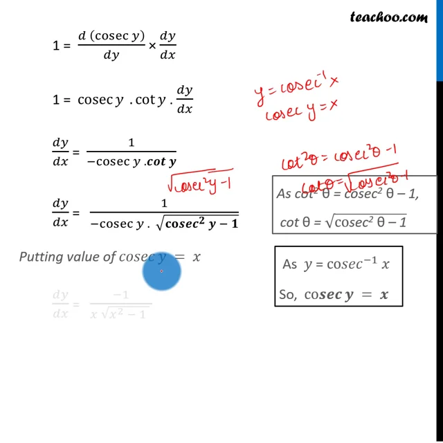 cosec inverse x