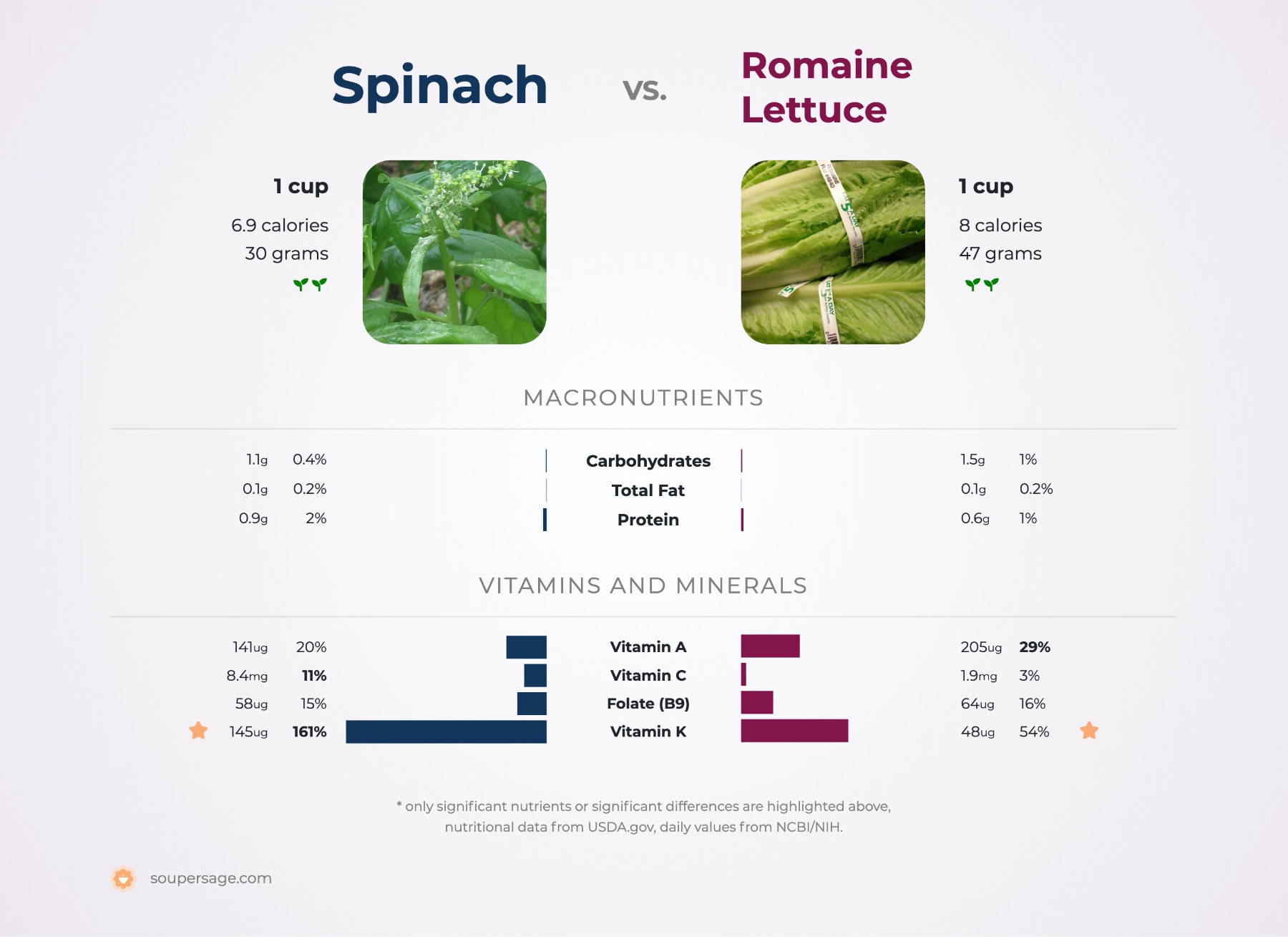 nutrition facts romaine lettuce