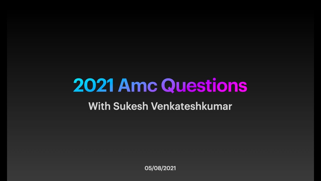 2021 amc answers