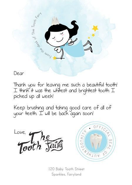 printable tooth fairy letter pdf