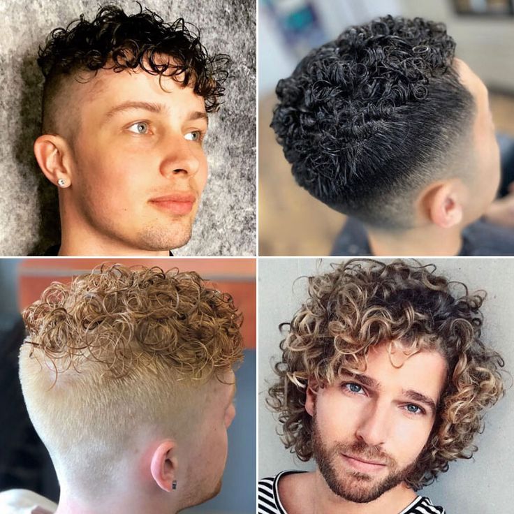 mens short hair perm