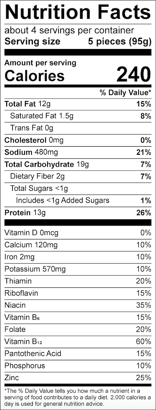 how many calories are chicken nuggets