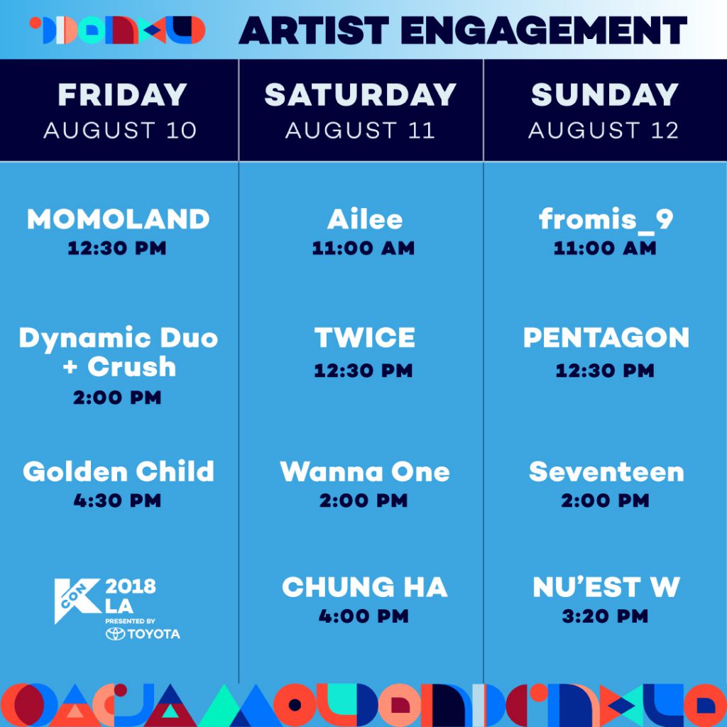 kcon 2018 lineup