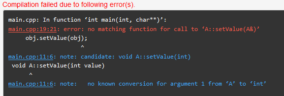 no matching function for call to c++