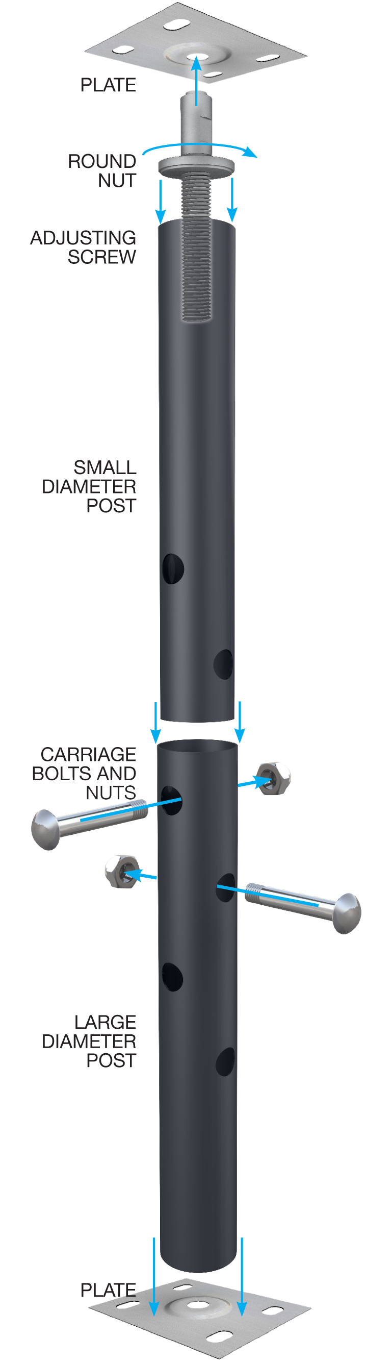 heavy duty jack posts