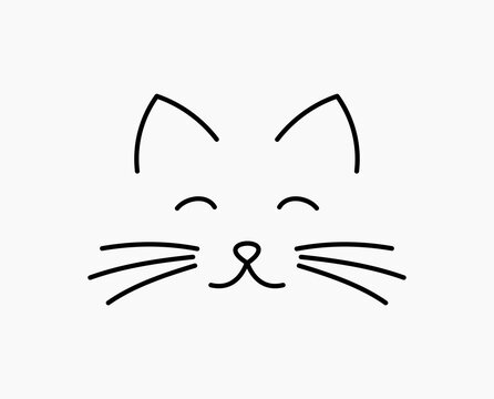 cat face line art