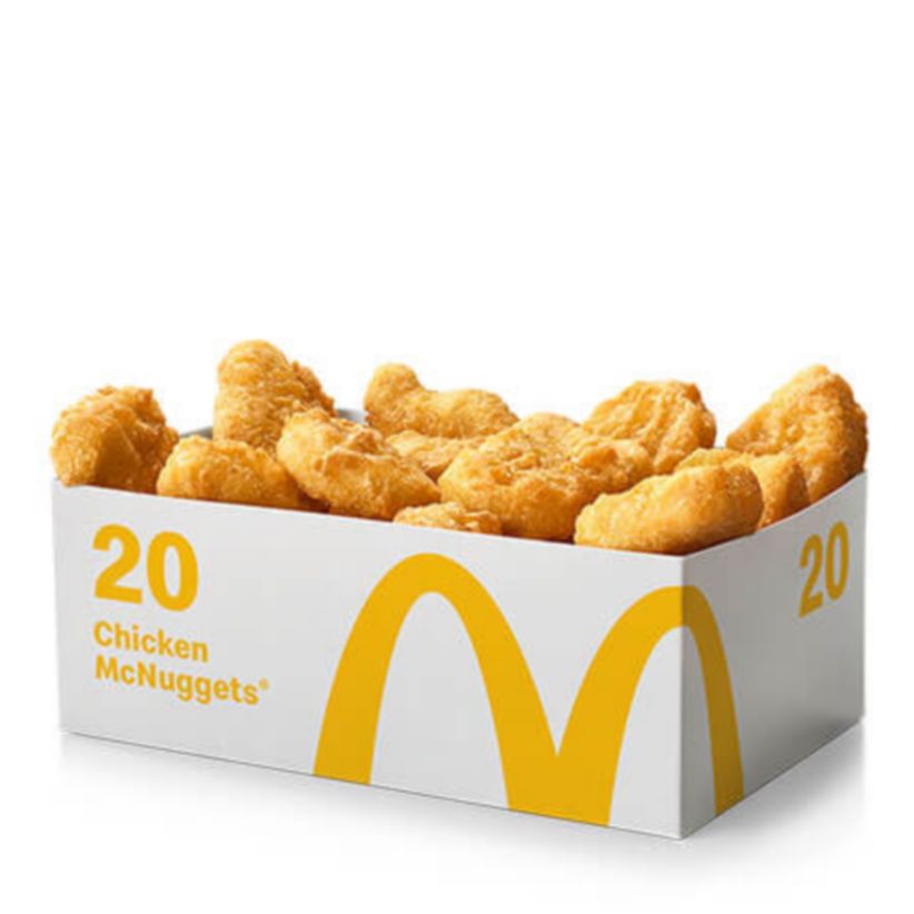 calories in 20 nuggets mcdonalds