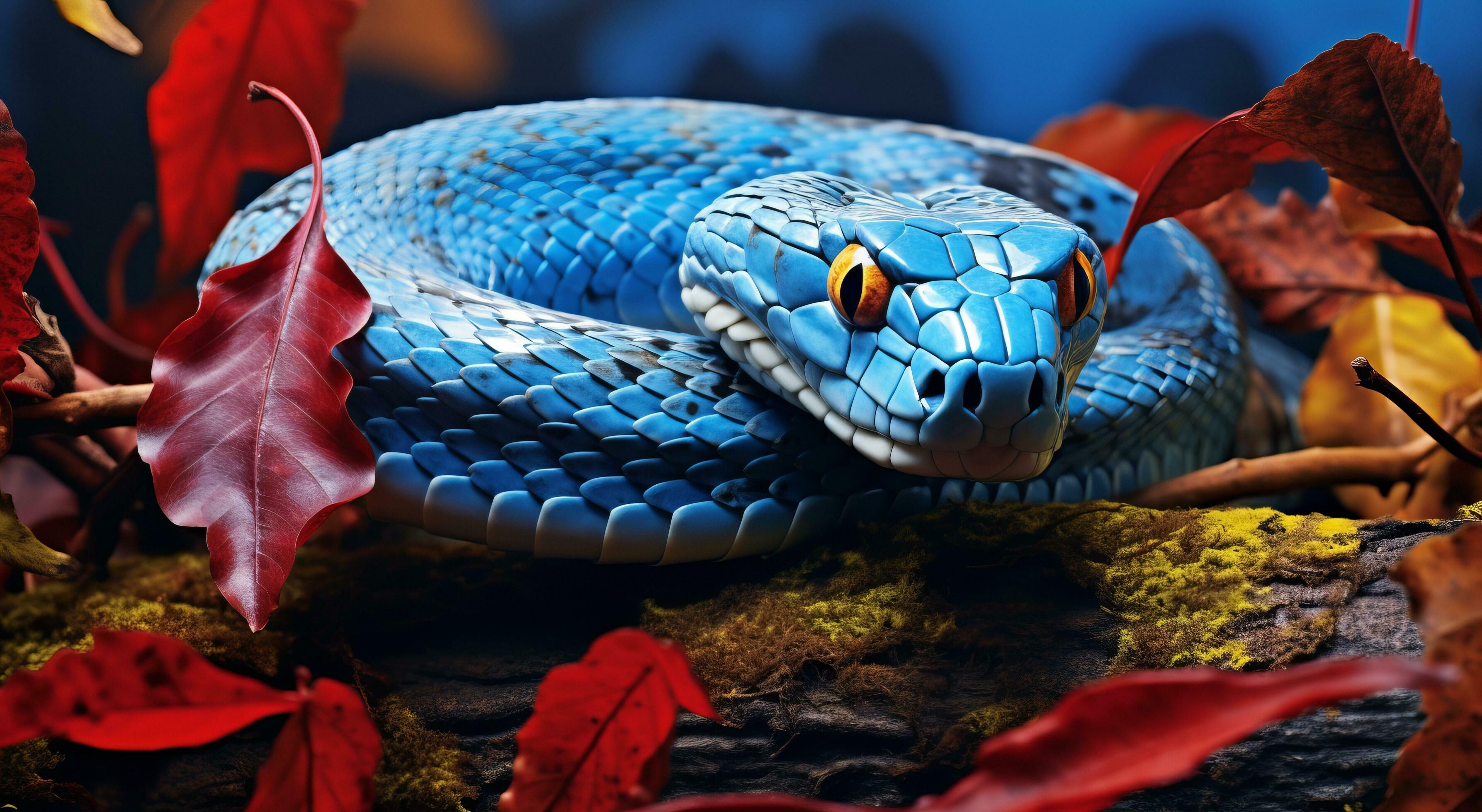 blue snake wallpaper