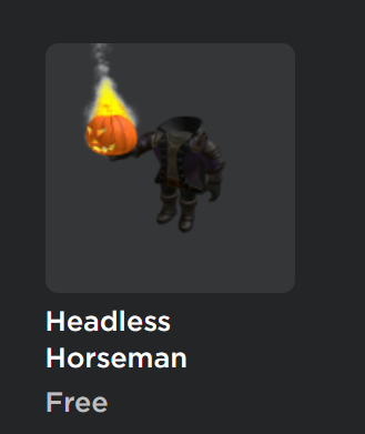 headless horseman roblox