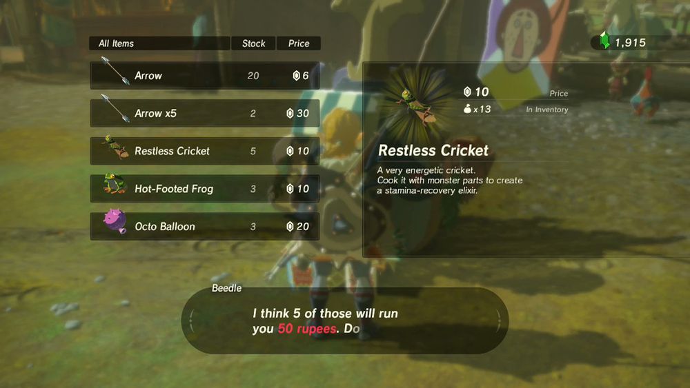 most expensive meals botw