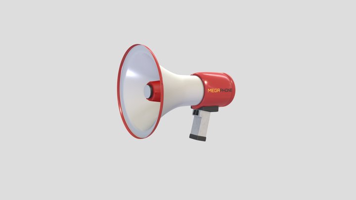 megaphone 3d model free