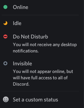 discord status