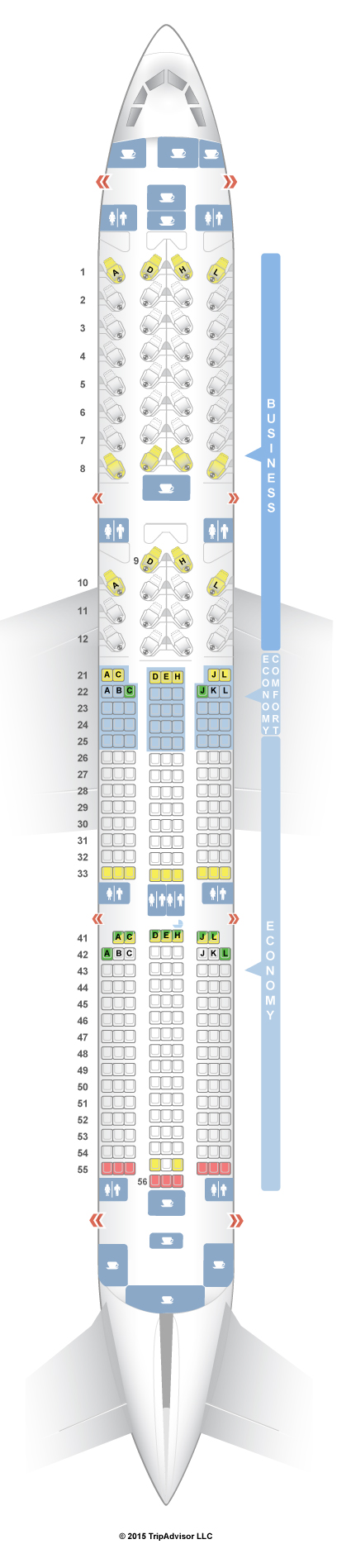 a350-900 seat map