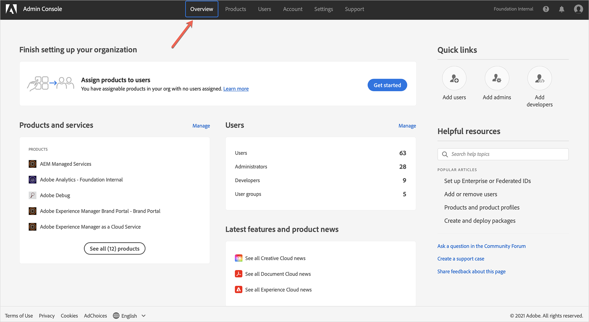 adobe admin console