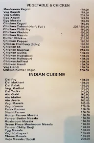 vinayak family restaurant menu