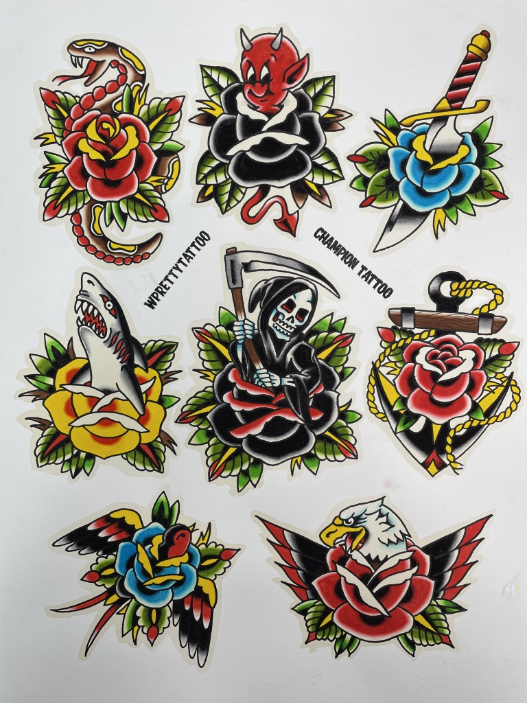 traditional tattoo flashes