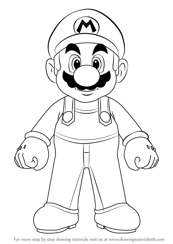 how to draw super mario easy