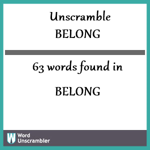 belong unscramble