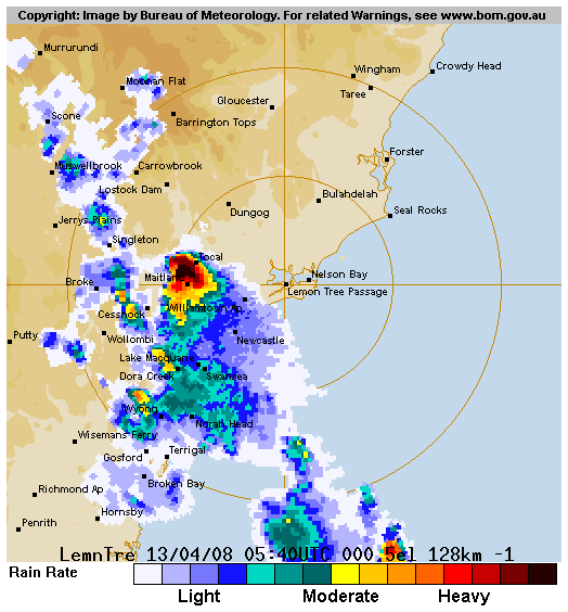 newcastle radar loop