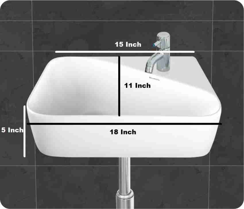 wash basin size in inches