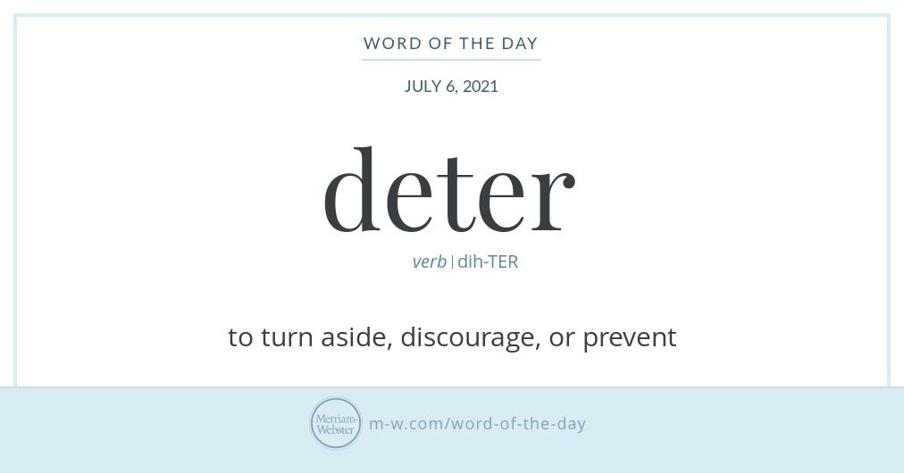 another word for deter