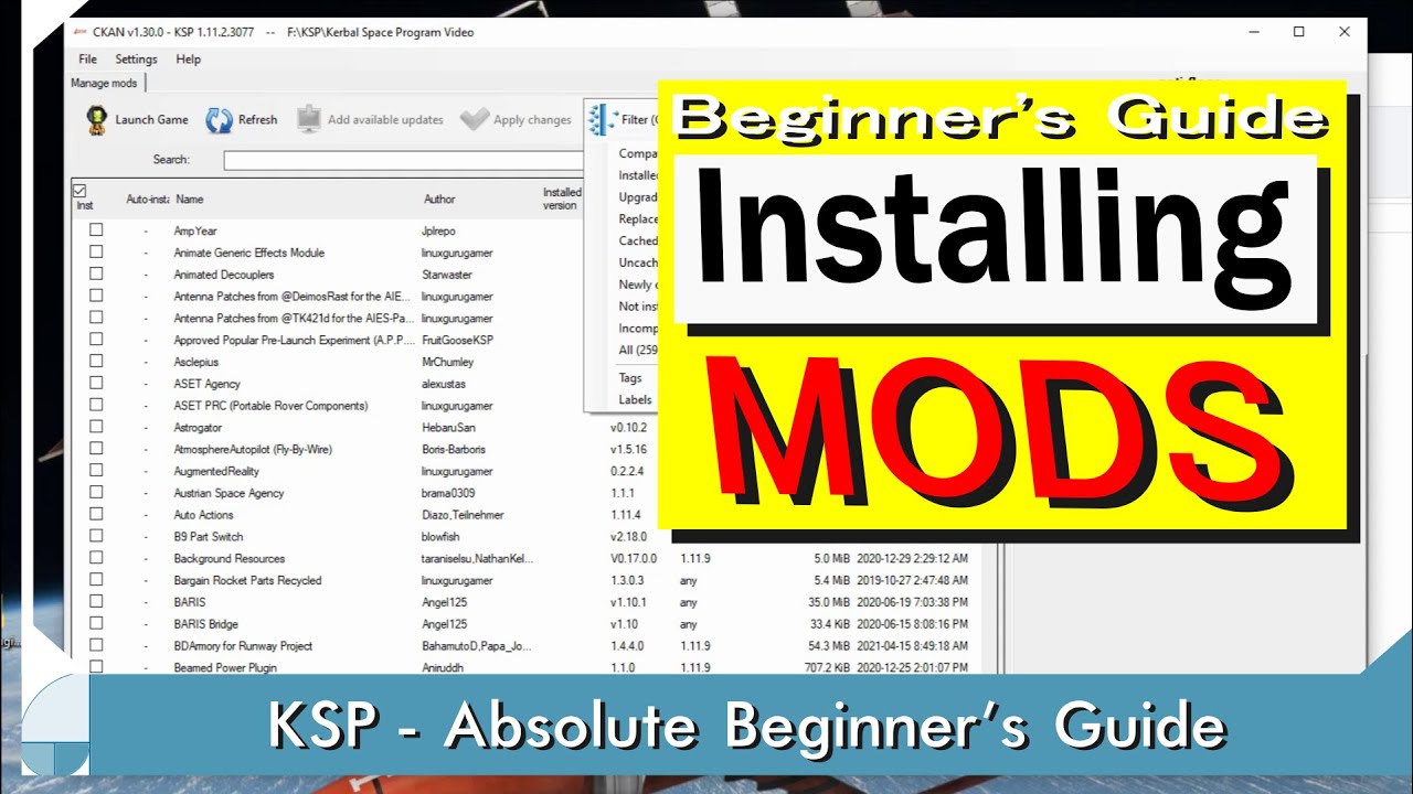 how to install mods ksp