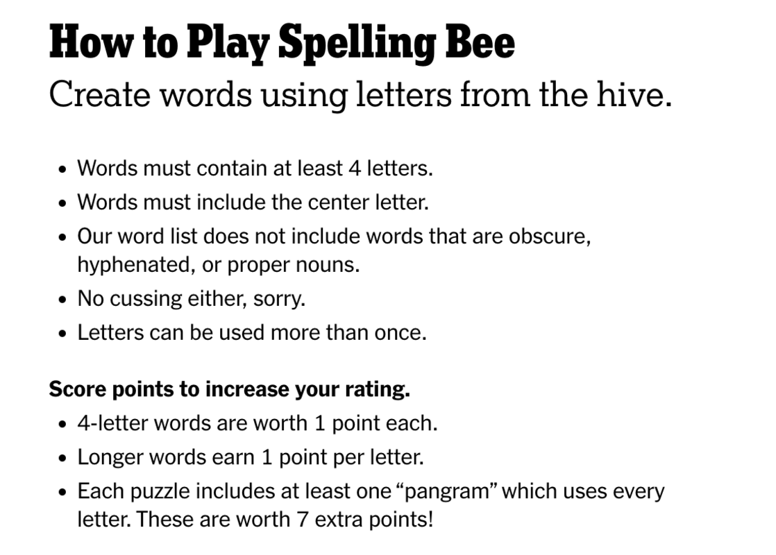 spelling bee nyt answers