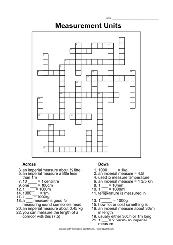 unit of length crossword clue