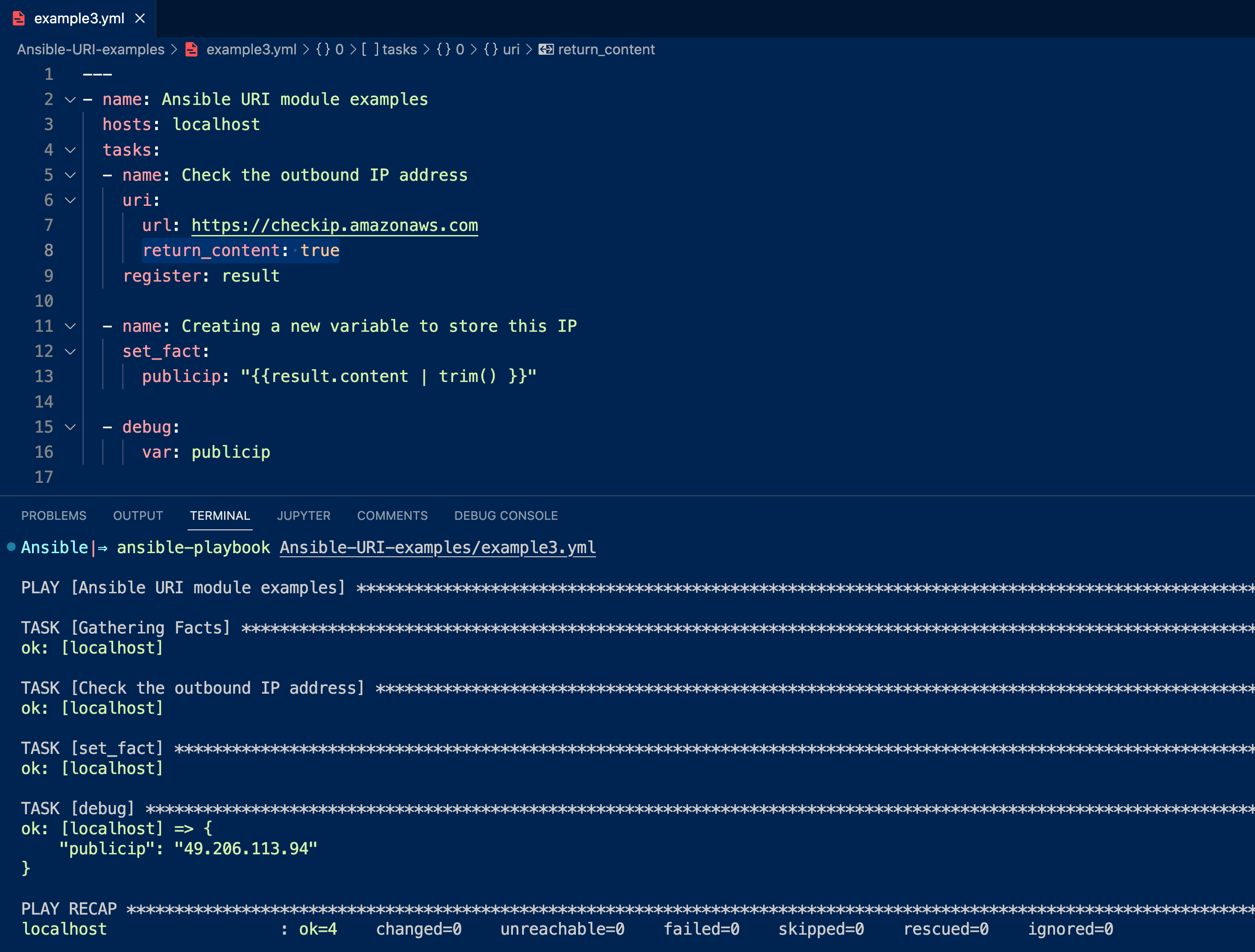 ansible trim