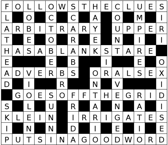 follows secretly crossword clue