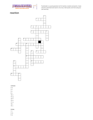 discovery puzzlemaker crossword