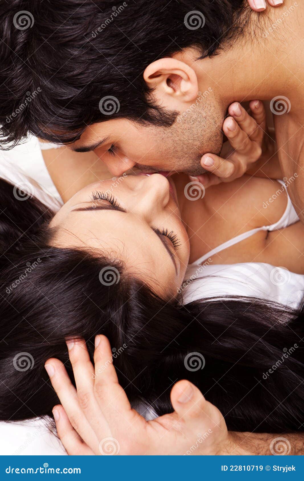 kissing romantic couple