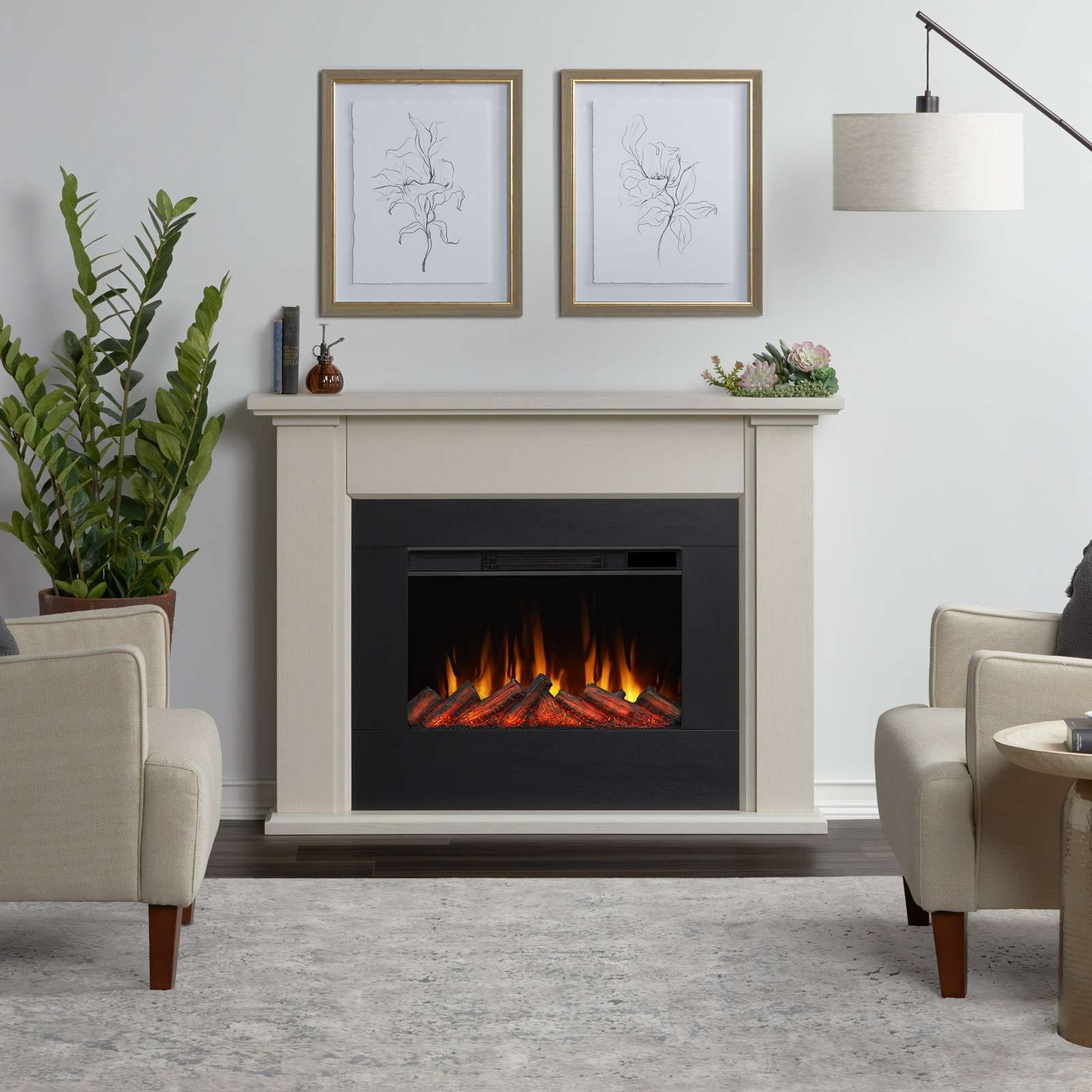 electric fireplace thin