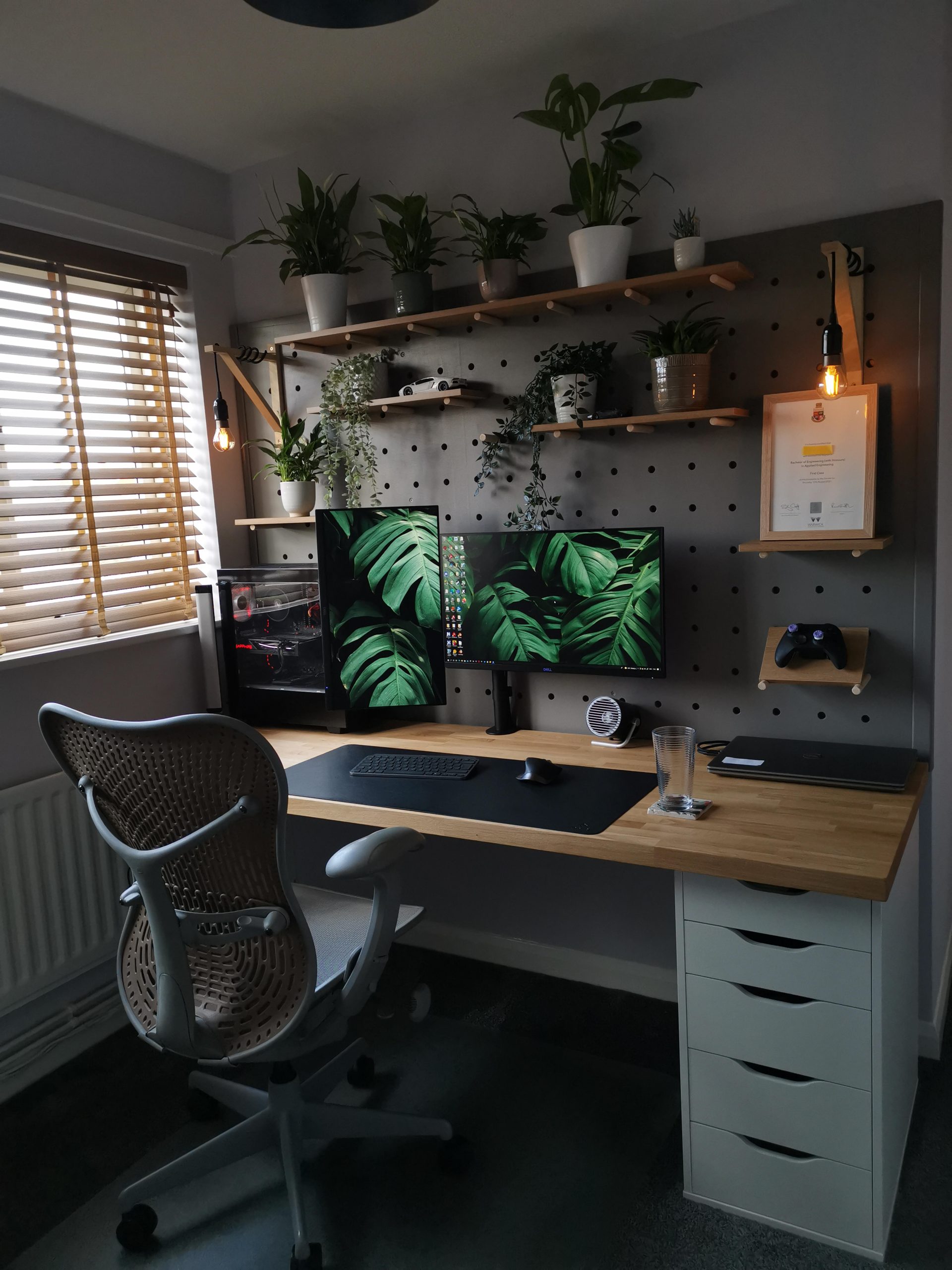 pegboard desk