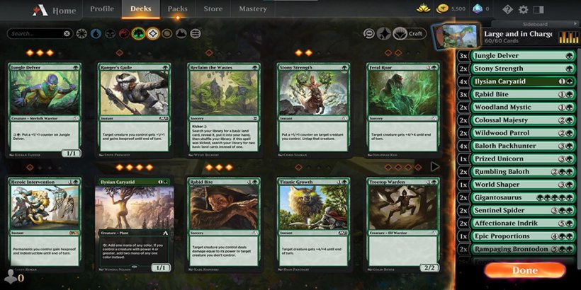 mtg arena standard decks