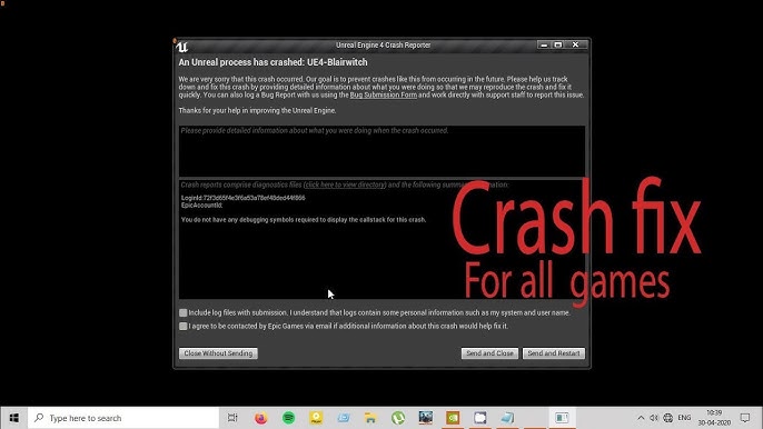 an unreal process has crashed ue4 jump force