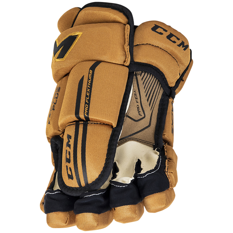 brown hockey gloves