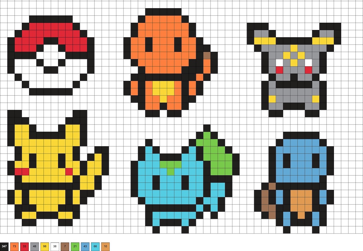 facil hama beads pokémon