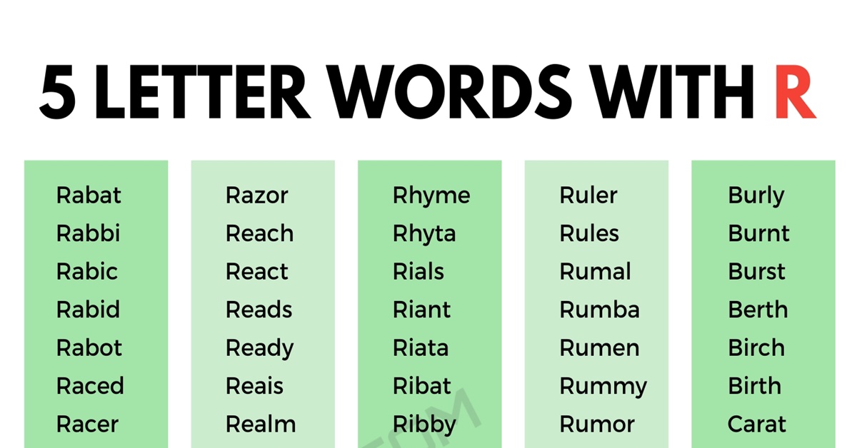 5 letter word starts with r ends with n