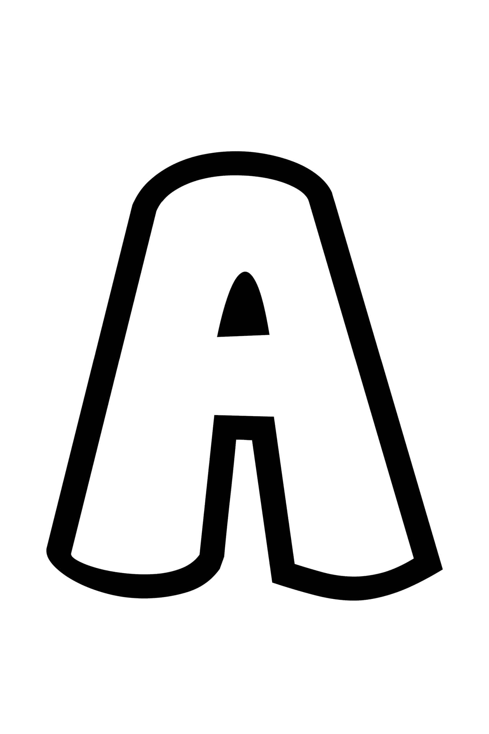 letter a bubble writing