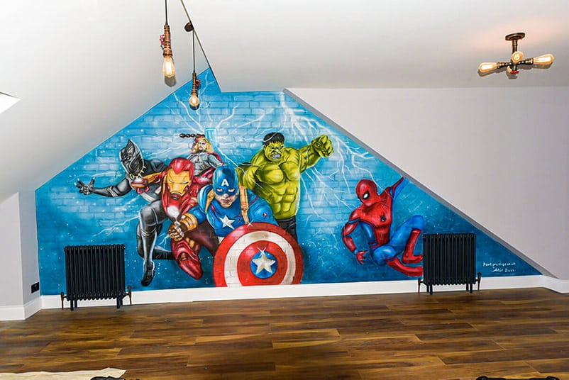 avengers wall mural