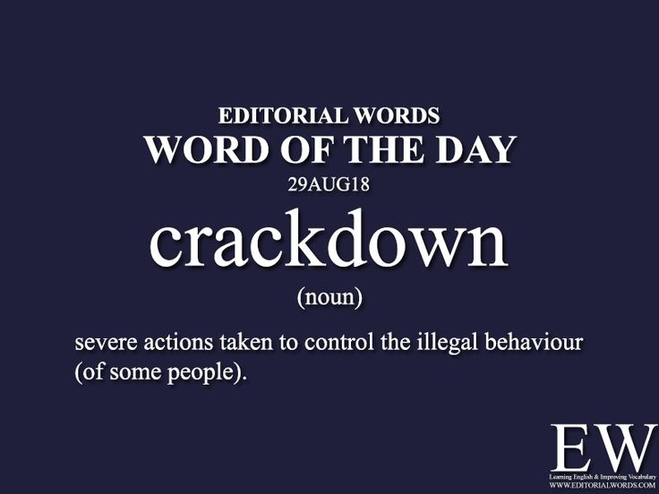 crackdown synonym