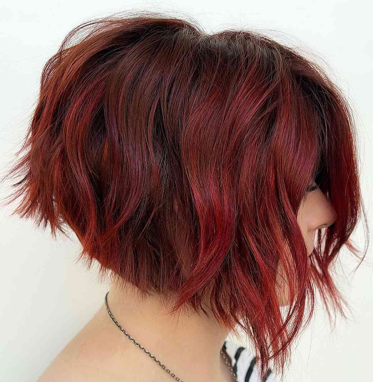 red hair bob haircut