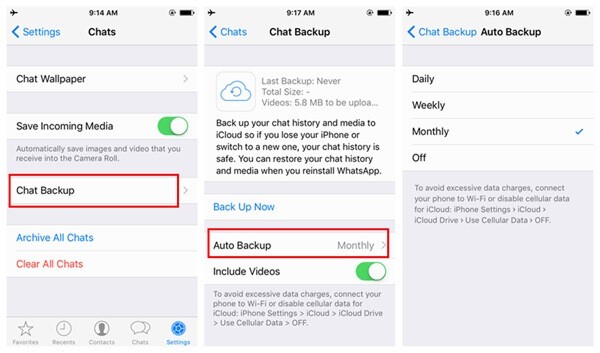 icloud drive whatsapp backup