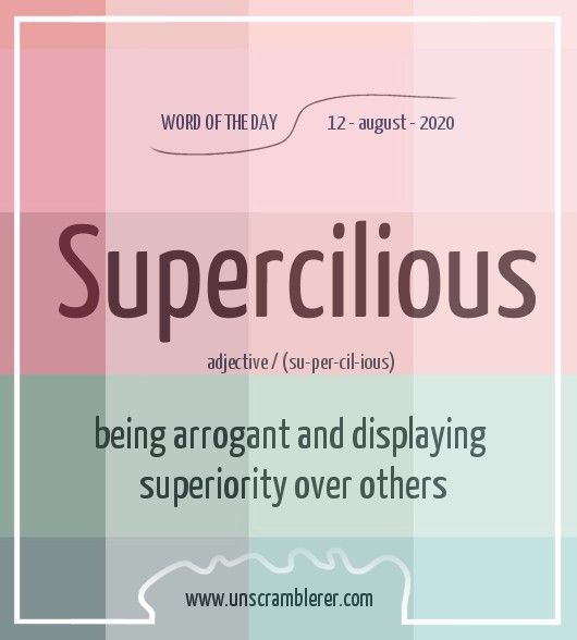 synonyms of supercilious