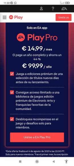 ea play pro argentina precio