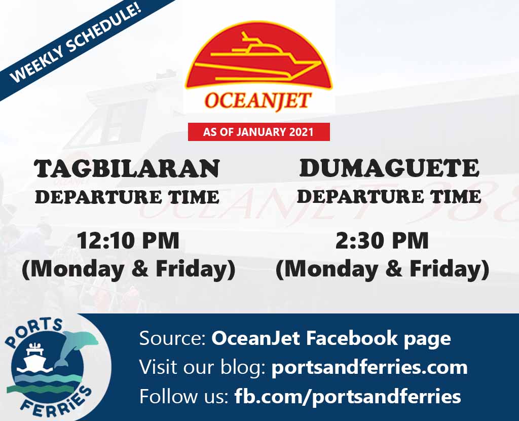 dumaguete to tagbilaran ferry schedule